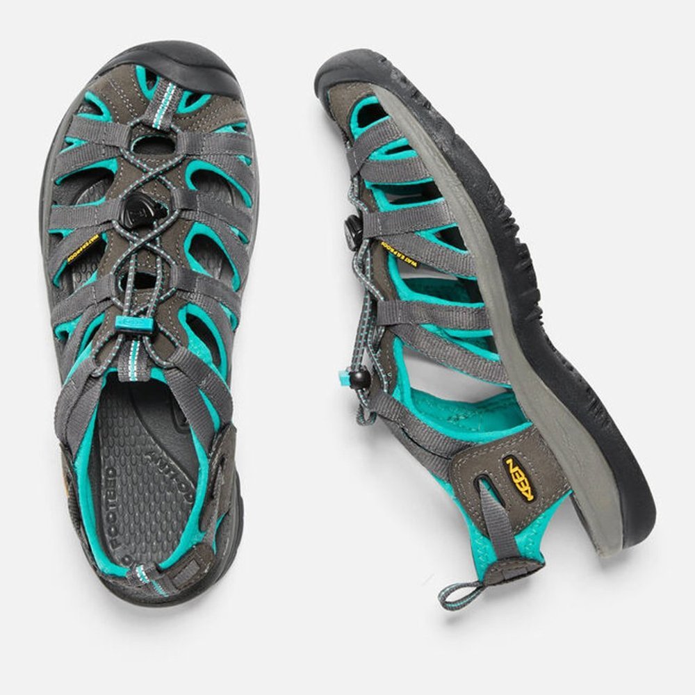 Keen Gray and Blue Sport Sandals with Protective Toe Bumper